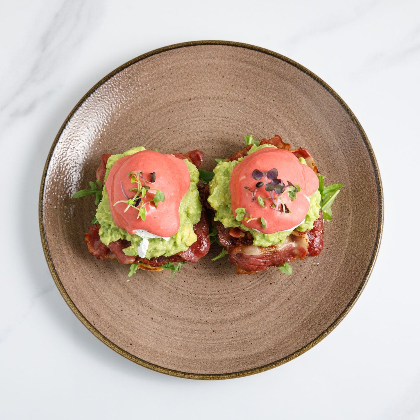 Raspberry Bacon Benedict